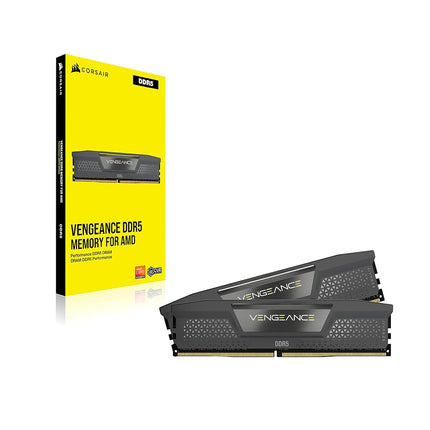 CORSAIR VENGEANCE DDR5 32GB (2x16GB) DDR5 Up to 6000MHz CL36 AMD EXPO Intel XMP iCUE Compatible Computer Memory – Grey (CMK32GX5M2E6000Z36)