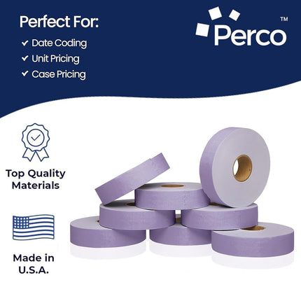 Perco Red Pricing Labels for Monarch 1131 Pricing Gun – 4 Sleeve, 80,000 Price Gun Labels – with Bonus Ink Rolls