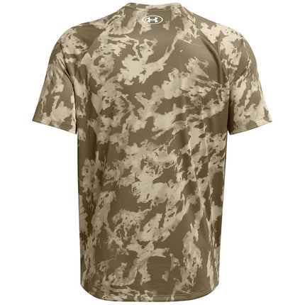 Under Armour Mens TECH ABC CAMO Short Sleeve T-Shirt Khaki Base S