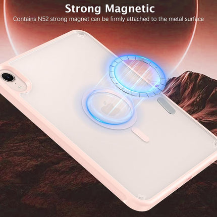 Telaso for iPad mini 7 A17 Pro 2024/iPad Mini 6 2021 8.3 Inch iPad mini 7th/6th Gen Magnetic Case, Translucent Matte Back Soft TPU Bumper Military Grade Protective Case for iPad mini 7/Mini 6, Pink