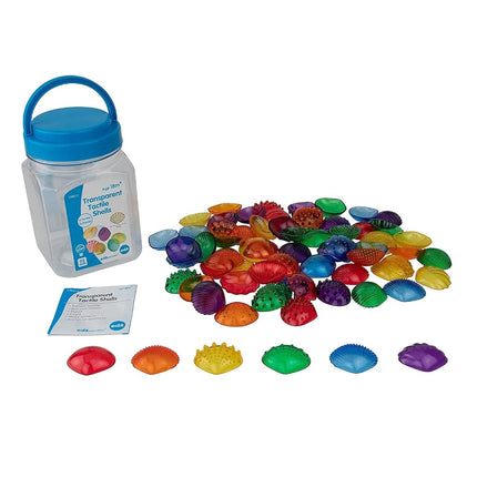 edxeducation Tactile Shells, Set of 72, Translucent, Ages 18m+