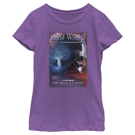 STAR WARS Vader VHS Girls Short Sleeve Tee Shirt, Purple Berry, X-Large