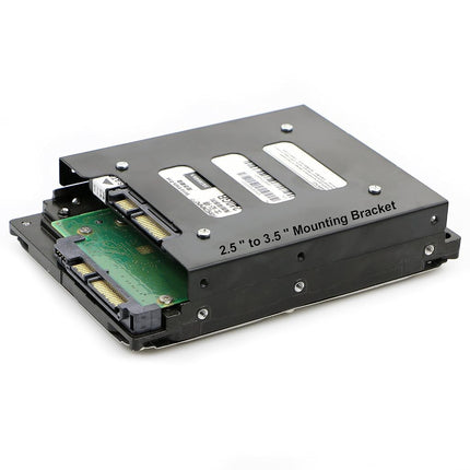 Pasow Paquete de 2 soportes de metal para discos duros SSD HDD de 2.5" a 3.5" para PC (soporte)