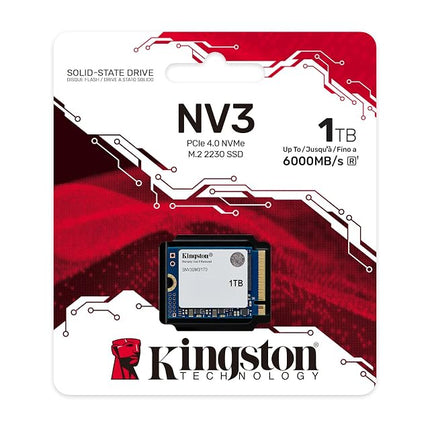 Kingston NV3 NVMe PCIe 4.0 Internal SSD 1TB M.2 2230-SNV3SM3/1T0