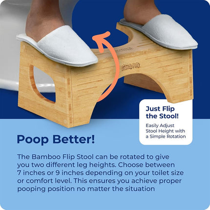 Squatty Potty The Flip Bamboo Toilet Stool