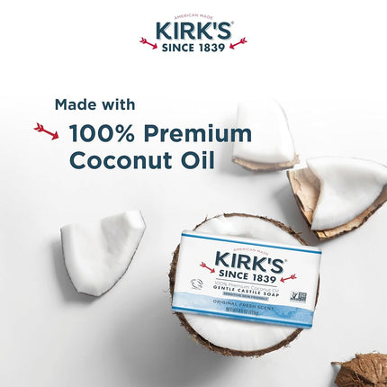 Kirk's Original Coco Castile Soap, Pack of 3