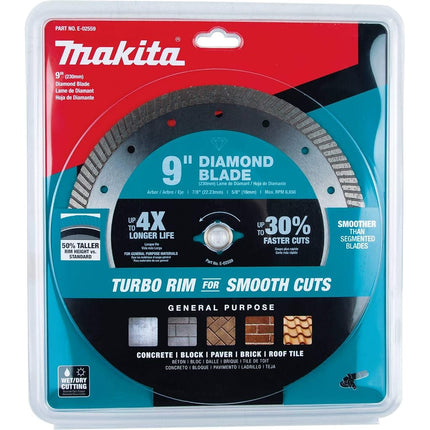 Makita E-02559 9" Diamond Blade, Turbo, General Purpose