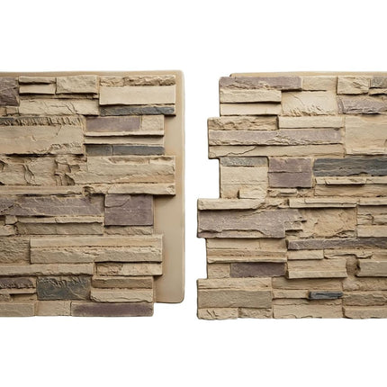EverStone Cascade Faux Stone Panel, 48 5/8"W x 24 3/4"H x 1 1/4"D, Adobe Color