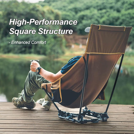 OneTigris Dragonhide Oversized Camping Chair Cushion Design Comfortable Extended Chair Folding Chair 124.7 kg Capacity