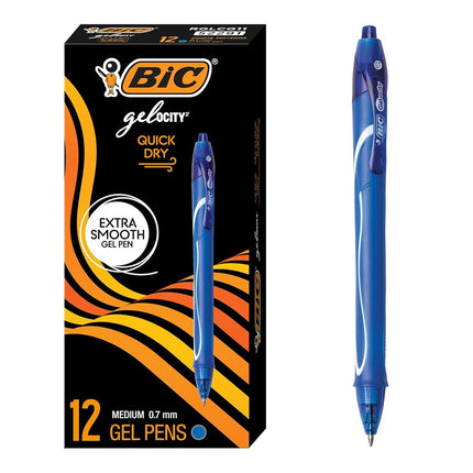 BIC Gel-ocity Quick Dry Retractable Gel Pen, Mediu