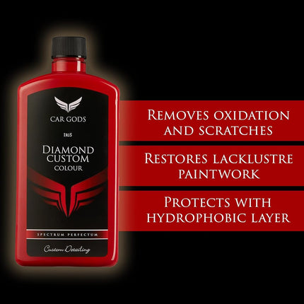 Car Gods Iris Custom Color Light Red 3-in-1 Polish Wax Colour Restorer & Scratch Remover 500 ml - 16 colors Available