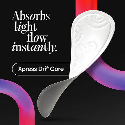 Kotex Absorbent Flat Liners, Light Absorbency, Extra Coverage, 104 Count (Packaging May Vary)