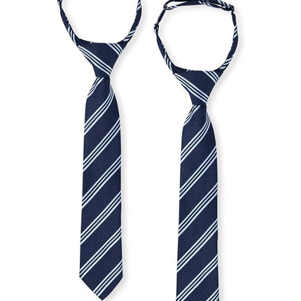 Gymboree Boys And Toddler Pre-tied Adjustable NecktieNecktie, Navy Stripe 2-pack, 10-12