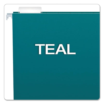 Pendaflex Essentials Hanging Folders, Letter Size, Teal, 25 per Box (81614)