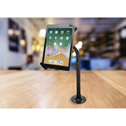 CTA Digital Height-Adjustable Tabletop Security Elbow Mount for iPad Pro Black 7-14 Inch Tablets