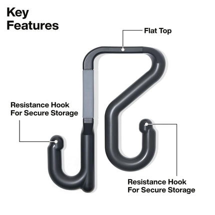 KLEIN TOOLS BC311M Magnetic 2-Inch S-Hook for Lineman Bucket, Bucket Work Center Compatible Hook with Impact-Resistant Nylon, Personalized Organization for Aerial Utility Workers, Tool-Free Setup