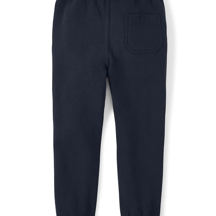 Gymboree Boys and Toddler Fleece Jogger Sweatpants, Navy Slate, 2T
