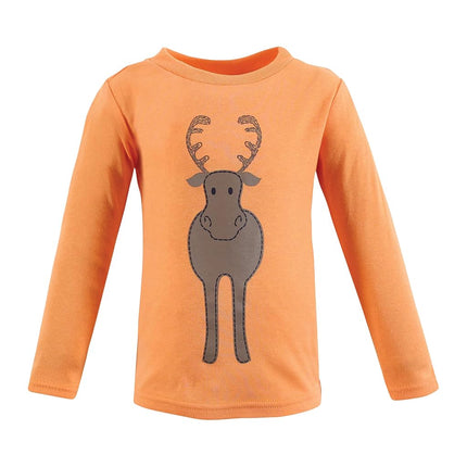 Lot de t-shirts à manches longues Hudson Baby pour bébé, modèle Woodland, taille 4T