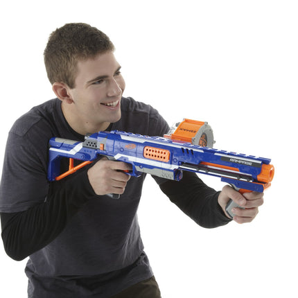 NERF Rampage N-Strike Elite Bláster de juguete con tambor de 25 dardos y tiro rápido para niños, adolescentes y adultos (exclusivo de Amazon)