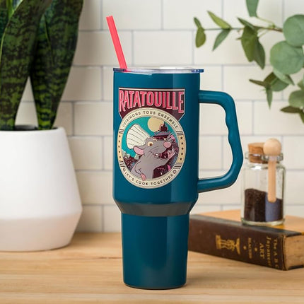 Silver Buffalo Disney Pixar Ratatouille 40oz Stainless Steel Tumbler w Handle
