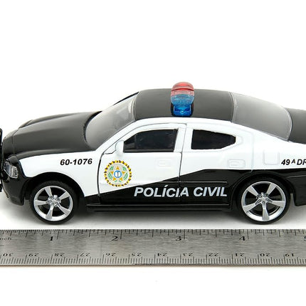 Fast & Furious 1:32 2006 Dodge Charger Police Car Die-Cast Car, Toys for Kids and Adults