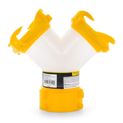 Camco 39629 Revolution Translucent Wye Fitting -Connects Two Sewer Hoses with Lug Fittings The Same Dump Station, Odor Tight Connection