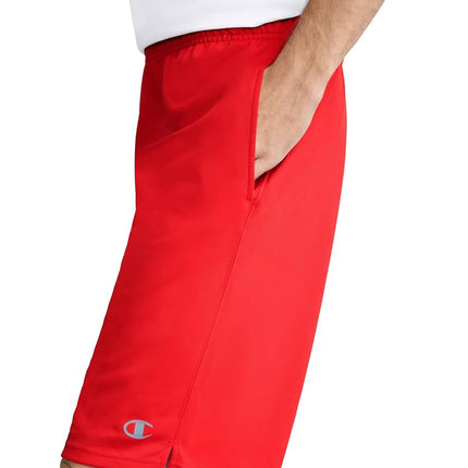 Champion Men's Core Performance Shorts, Knee-Length Training Shorts (Reg. or Big & Tall), Team Red Scarlet C Logo, XX-Large