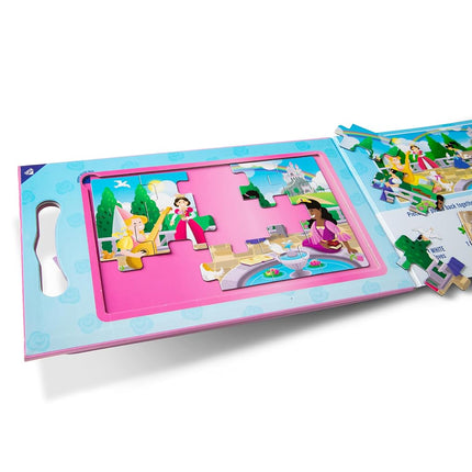 Melissa & Doug Take-Along Magnetic Jigsaw Puzzles Travel Toy � Princesses (2 15-Piece Puzzles)