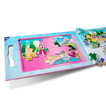 Melissa & Doug Take-Along Magnetic Jigsaw Puzzles Travel Toy � Princesses (2 15-Piece Puzzles)