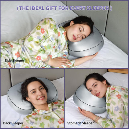 Nockovi Ear Piercing Pillow for Side Sleepers with Orthopedic Support, Ear Hole Pain Relief Removable Cover 12x19 Inch for Pierced Ears