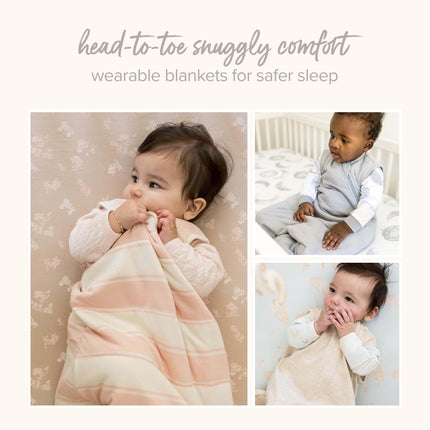 Burt's Bees Baby Uni-Baby Beekeeper Wearable Blanket Portable, Whimsical Floral Pattern, XL
