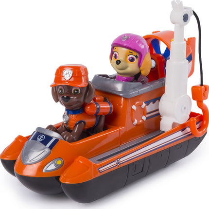 Patrulla Canina Ultimate Rescue – Aerodeslizador de Rescate de Zuma con hélices móviles y gancho de rescate, para niños de 3 años en adelante