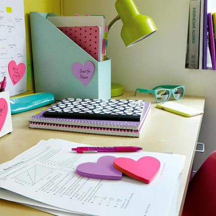 Post-it 73.6 x 71.1 mm "Heart Shape" Super Sticky Notes - Assorted