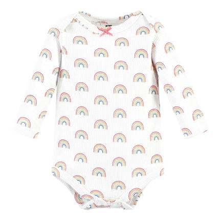 Hudson Baby Mamelucos térmicos de manga larga unisex para bebé, arcoíris creativos, 6-9 meses, arcoíris creativos, 6-9 meses