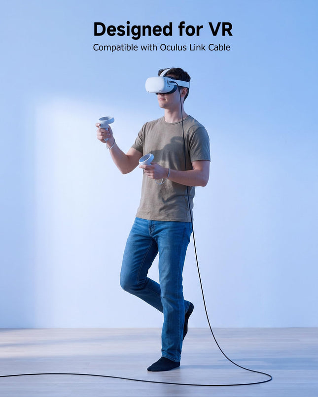 Cable activo USB C de Cable Matters de 5 m para auriculares Oculus Quest 2 y discos duros (compatible con la función del cable Oculus Link) en 5 metros/16.4 pies - No compatible con monitores o bases dock