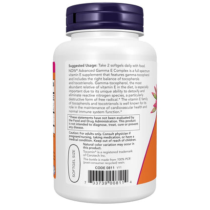 Gamma E Complex mixed Tocopherols, 120 Softgels, From NOW Foods