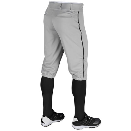 Champro Men's Triple Crown Baseball Pant Knickers with Braid Grey/Black