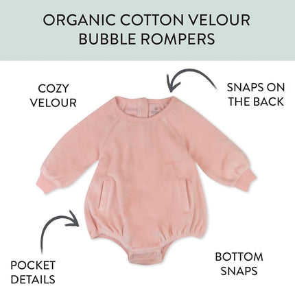 Paquetes múltiples de mamelucos cortos y vestidos HonestBaby 100 % algodón orgánico para bebés, niñas y niños pequeños, unisex, color rosa palo, recién nacido