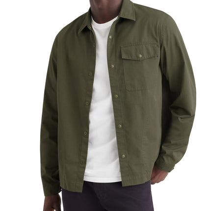 DOCKERS Men's Regular Fit Shirt Jacket, Army Green