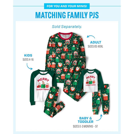 The Children's Place Pyjamas de Noël Festifs pour Enfants, Assortis pour Toute la Famille, en Coton, Mugs Coco, 16