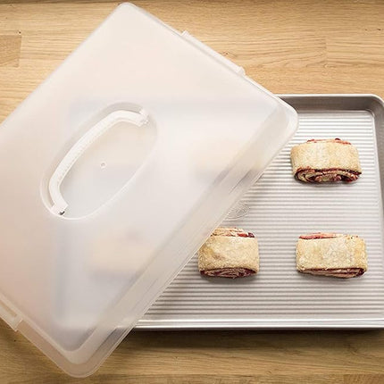 USA Pan 1050HSLD-ST-1 Bakeware Nonstick, Half Sheet Pan with Lid