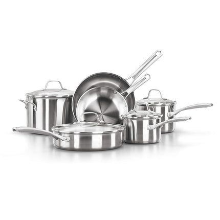 Calphalon Classic Stainless Steel Cookware Set, 10