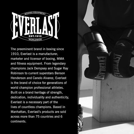 Everlast Elite 2 Boxing Gloves (Black/Gold, 8oz)