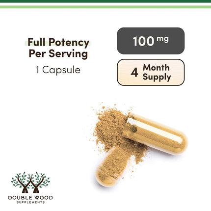 Tongkat Ali for Men (120 Capsules) - Only Clinically Proven and Patented Tongkat Ali Formula (LJ100 Std to 40% Glycosaponins, 22% Eurypeptides) Manufactured in The USA by Double Wood Supplements