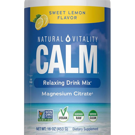 Natural Vitality Natural Calm, Lemon, 16 Ounce
