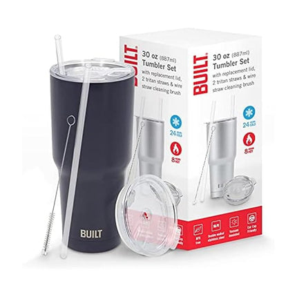 BUILT Double Walled Stainless Steel Tumbler Set wi