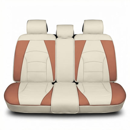 FH Group Car Seat Cover for Back Seat Beige Brown 