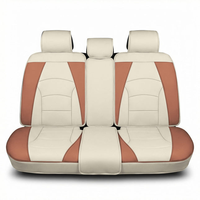 FH Group Car Seat Cover for Back Seat Beige Brown 