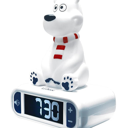 LEXIBOOK, Polar Bear Nightlight Alarm Clock, RL800PB
