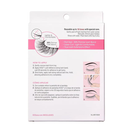 KISS Lash Couture Luxtension, False Eyelashes, 'Volume Full Set', 14 mm, Includes 4 Pairs Of Lashes, Contact Lens Friendly, Easy to Apply, Reusable Strip Lashes